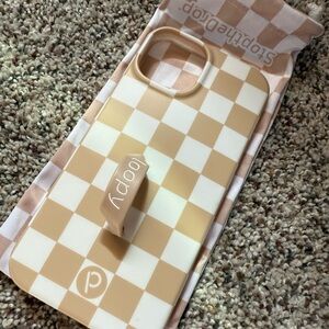 Loopy Tan Checkered Phone Case